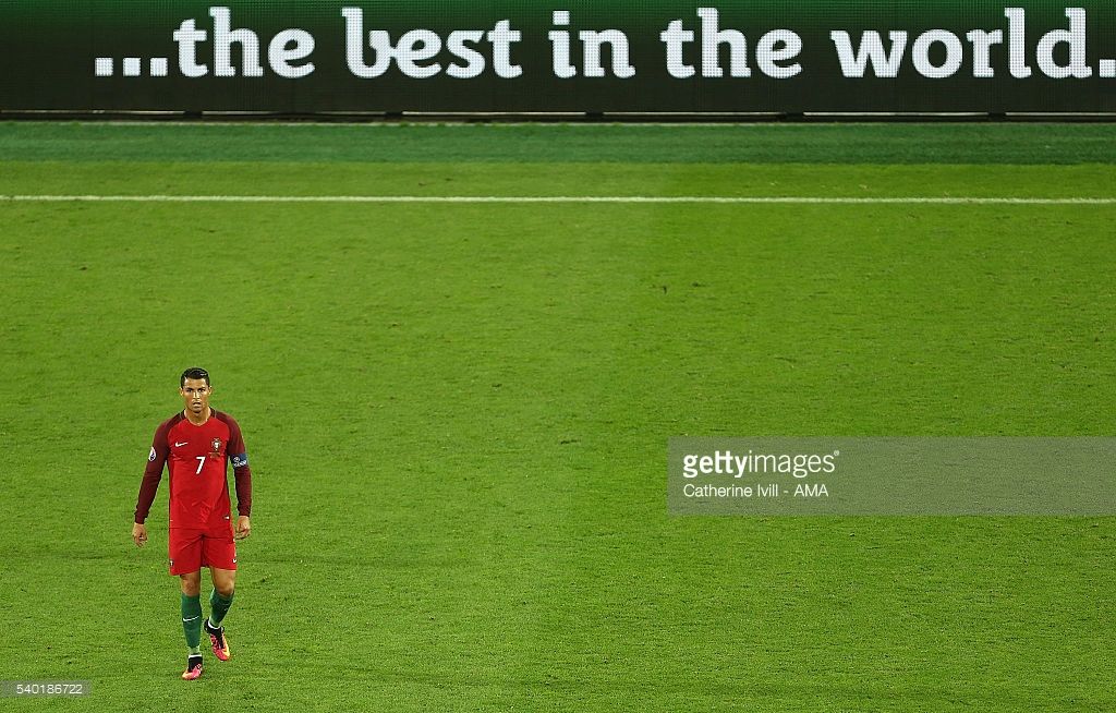  photo Cristiano Ronaldo of Portugal reacts during the UEFA EURO 2016 Group F match between Portugal and Iceland at Stade Geoffroy-Guichard.jpg