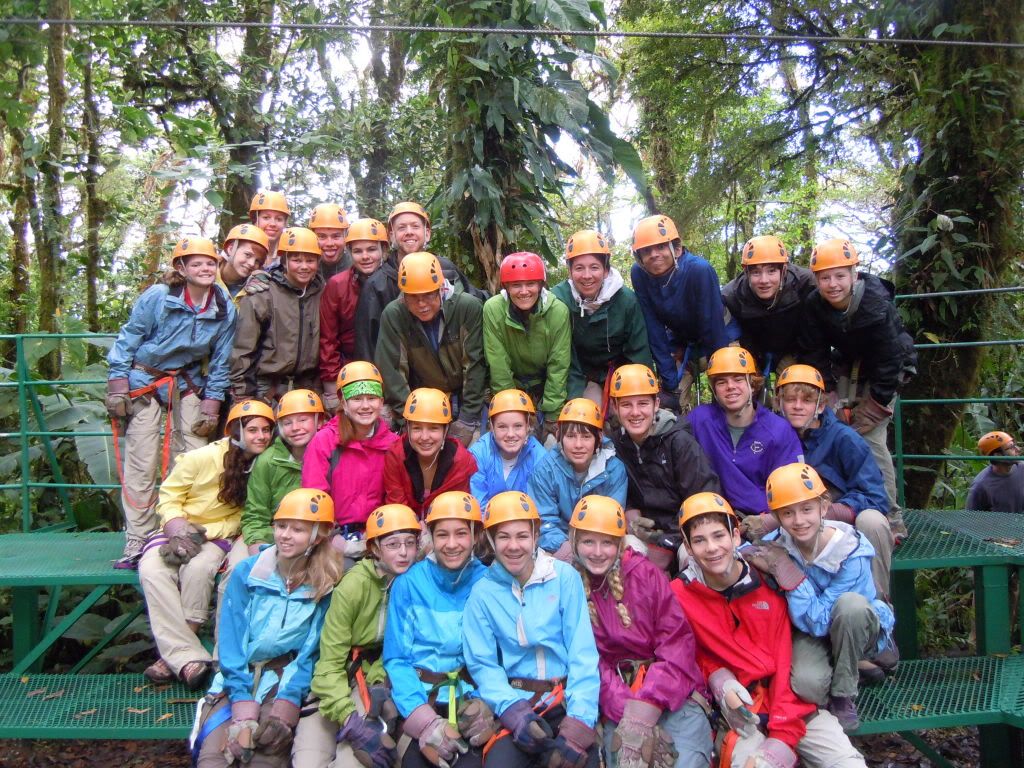 Us in the Monteverde Cloud Forest getting ready to go ZIPLINING!!!!! Us in the Monteverde Cloud Forest getting ready to go ZIPLINING!!!!!