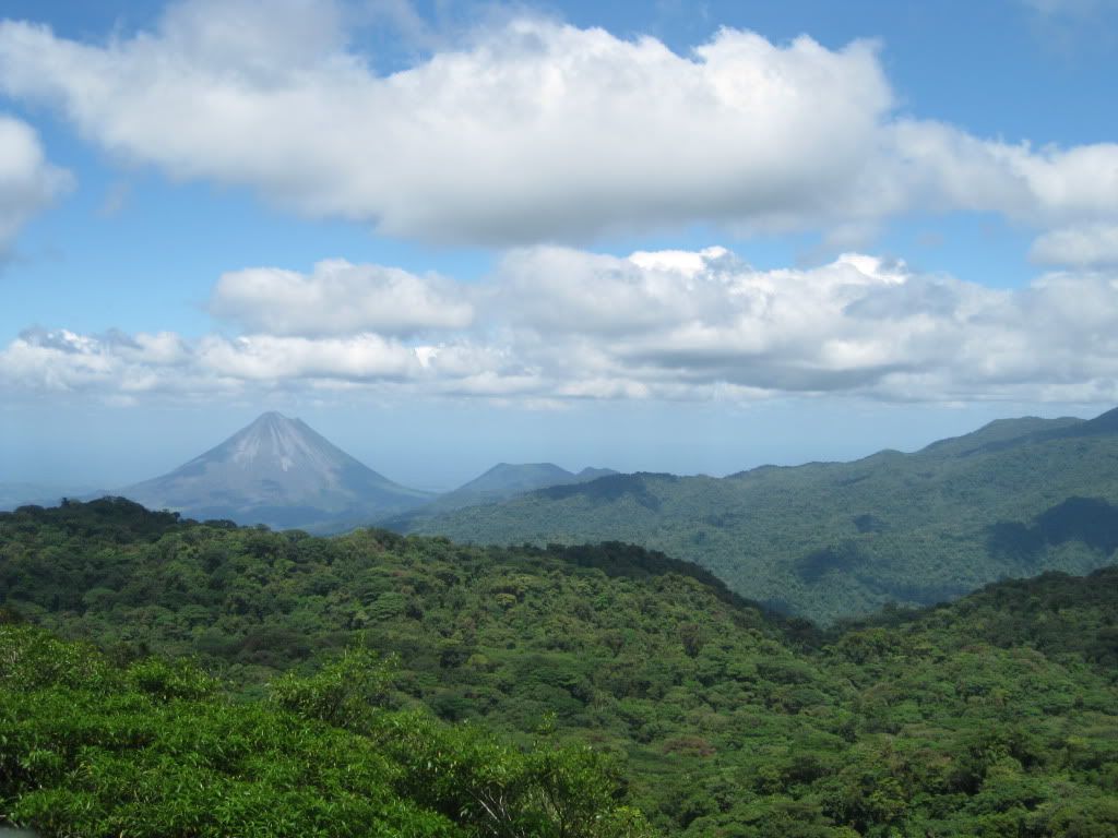 Mount Arenal from a tower in the Cloud Forest Mount Arenal from a tower in the Cloud Forest
