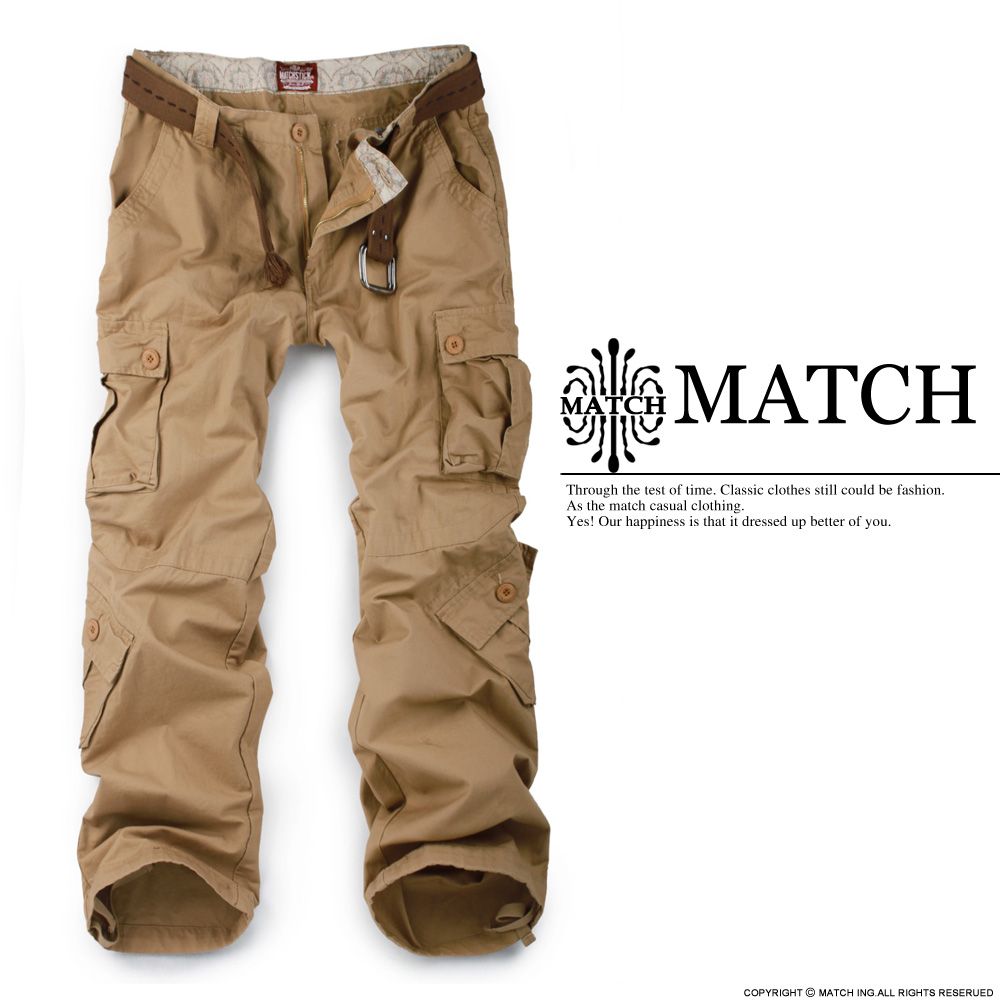 Match Mens Cargo pants loose fit stylish Casual pockets Match Mens Cargo pants loose fit stylish Casual pockets