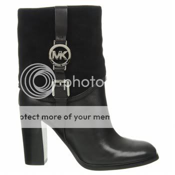   Michael Kors Womens Fulton Bootie Leather Fashion Black Boots