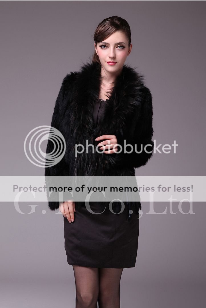 0113 Knit knitted rabbit fur Coat Jacket coats jackets for women XL 