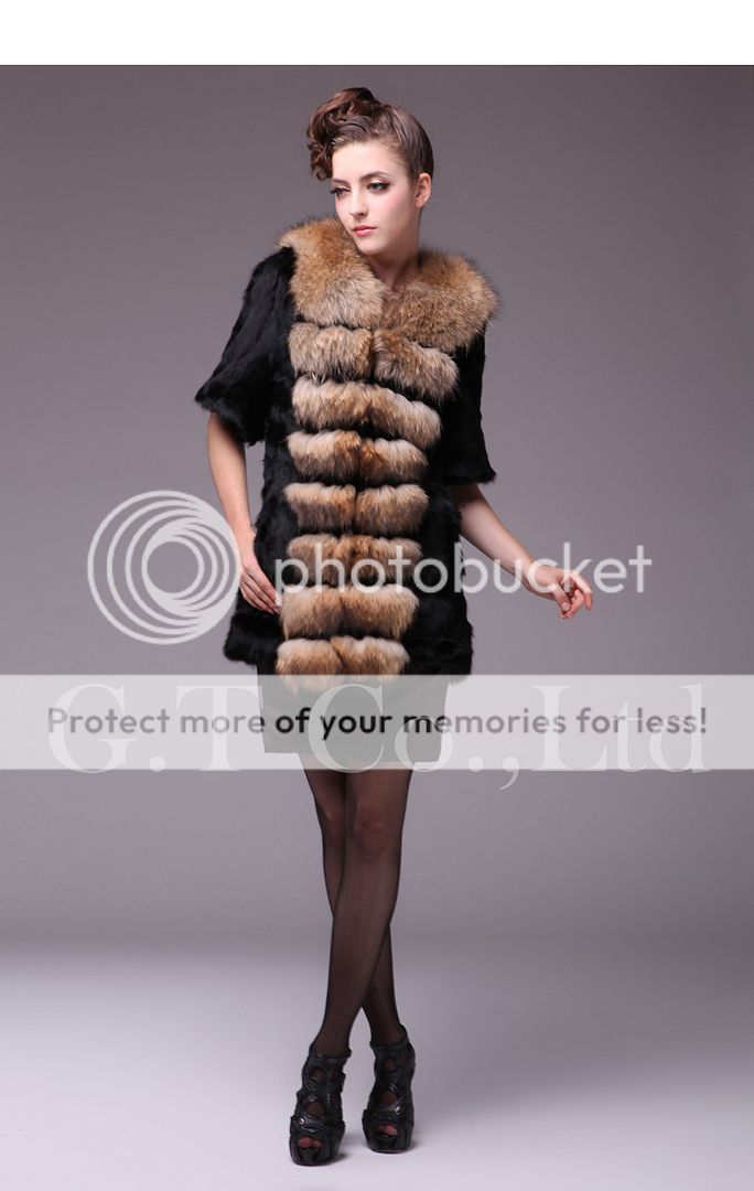 0462 women rabbit fur coat coats garment overcoat outwear clothes 