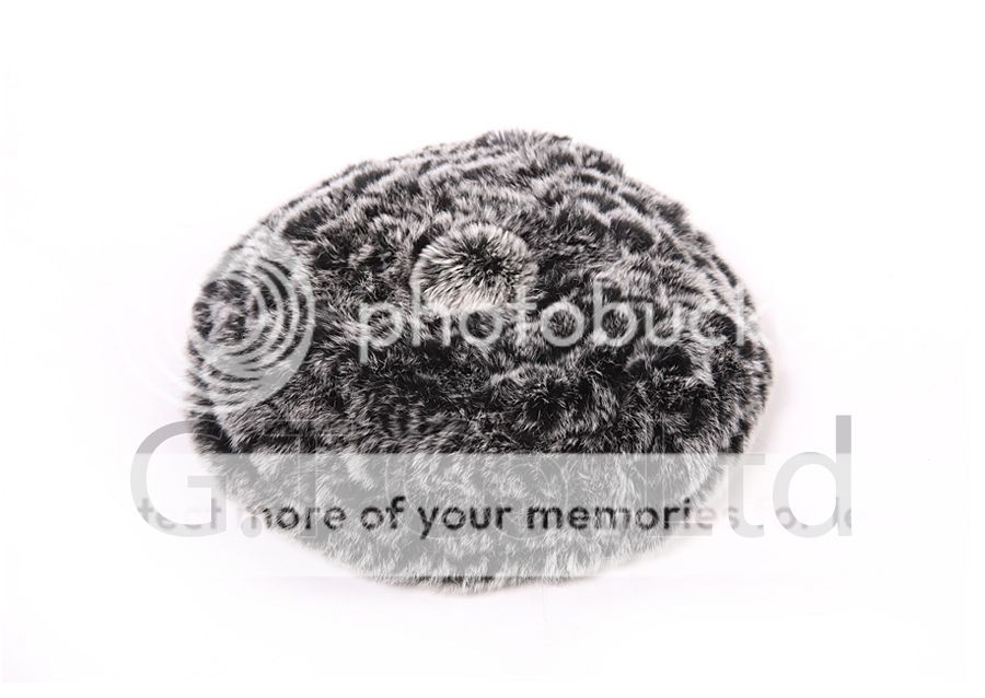   Rex Rabbit Fur Hat Winter Fur Headdress Warm Fashion Cap Hats Headgear
