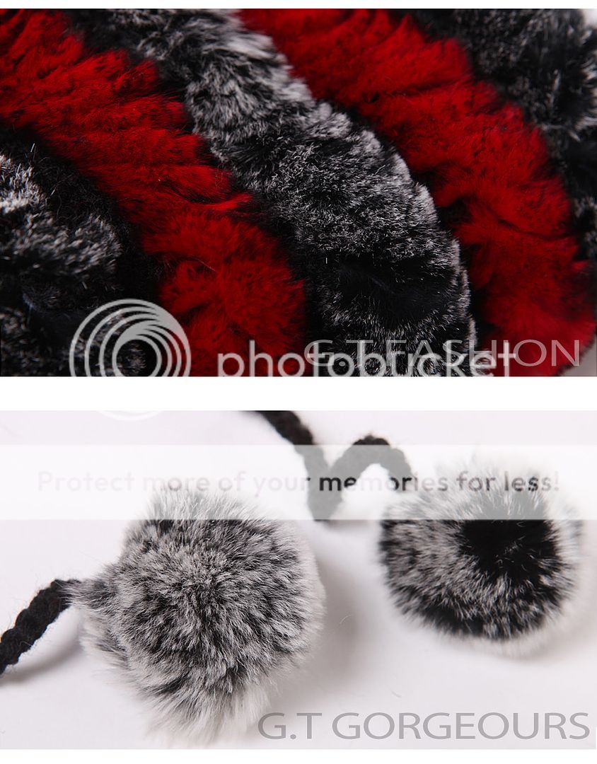 0259 Cute Rex Rabbit Fur Hat Winter Fur Headdress Warm Fashion Cap 