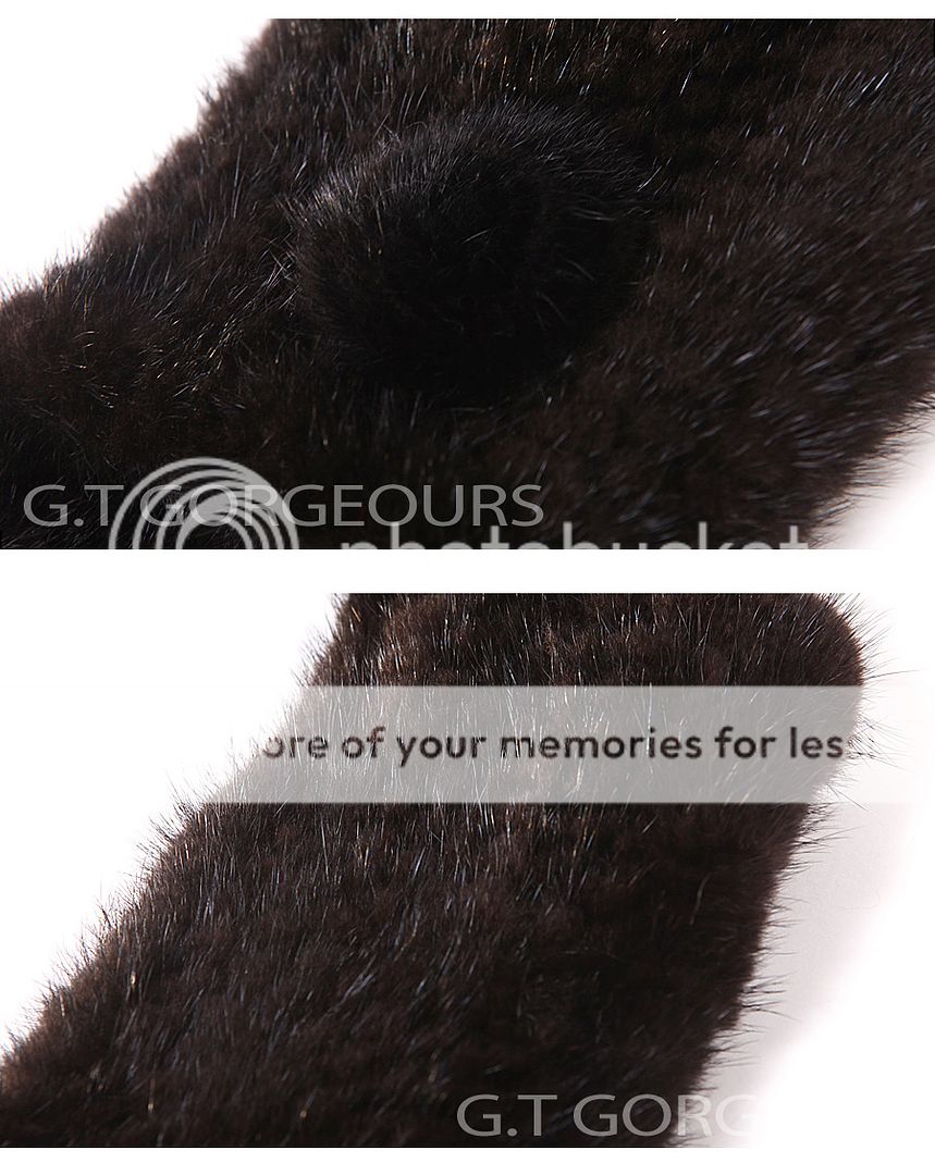 0367 Genuine Mink Fur Scarf Scarves with Glove Gloves Mitten New 