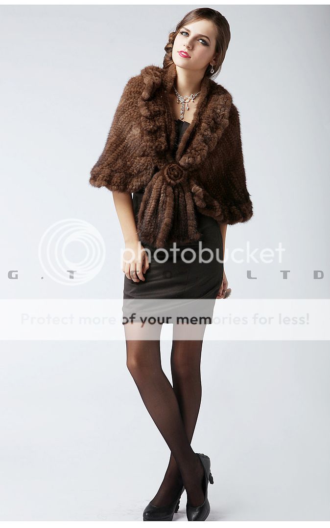 0226 women mink fur Shawl poncho stole shrug cape robe tippet amice 