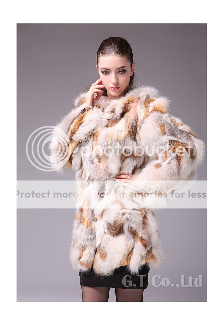 0226 women fox fur coat overcoat coats jacket jackets garment clothes 