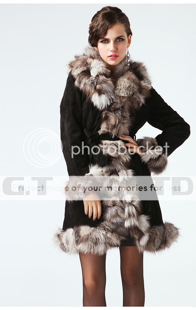 Recommend 999 Pigskin Suede coat/jacket with fox collar  