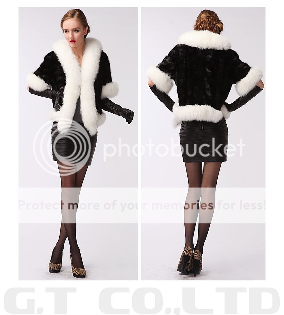 0403 women mink fur coat coats garment jacket with fox fur collar for 