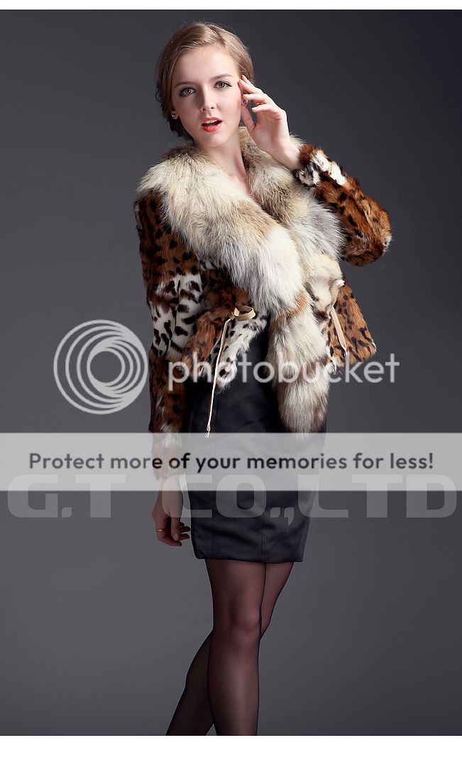 0403 Rabbit fur Coat Jacket overcoat garment outwear parka apparel 