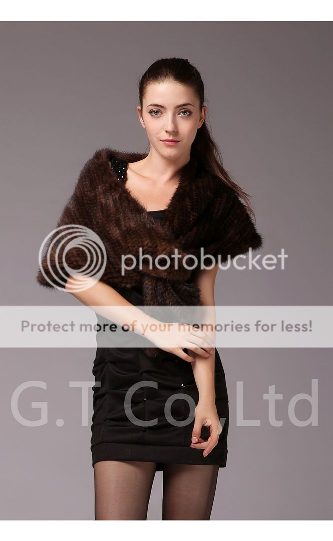 0221 women Mink fur shawl poncho stole shrug cape robe tippet amice 