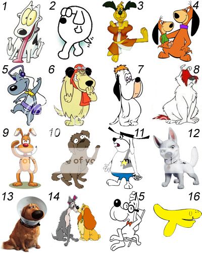 Cartoon Dogs 2 (Pictures) Quiz - By The_Hammer